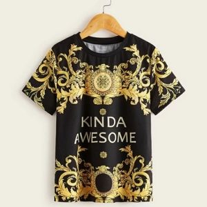 Boys Black and Gold Short Sleeve Tshirt
